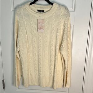Cream Cable Knit Sweater
